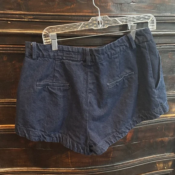 NWT Zara Dark Blue Denim High Waist Women's Shorts - Picture 2 of 3